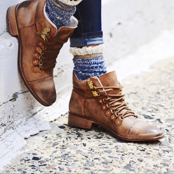 Free People Shoes - Free People Ventura Leather Hiking Boots Size 39